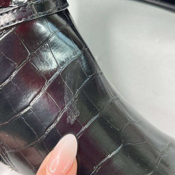 Karen Scott Womens Hannap Dressy Tall Mid-Calf Boots Black Croco 5M #601 - Picture 12 of 12